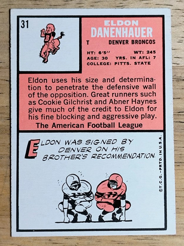 1966 Topps #31 Eldon Danenhauer (NM)