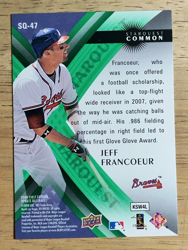 2008 Upper Deck First Edition StarQuest #SQ47 Jeff Francoeur