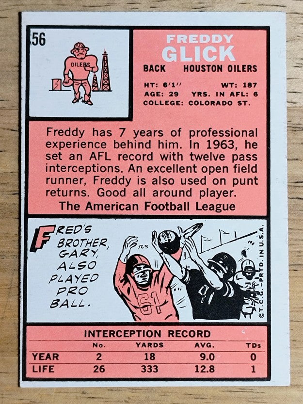1966 Topps #56 Freddy Glick (EXMT)