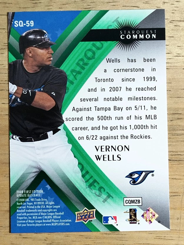 2008 Upper Deck First Edition StarQuest #SQ59 Vernon Wells