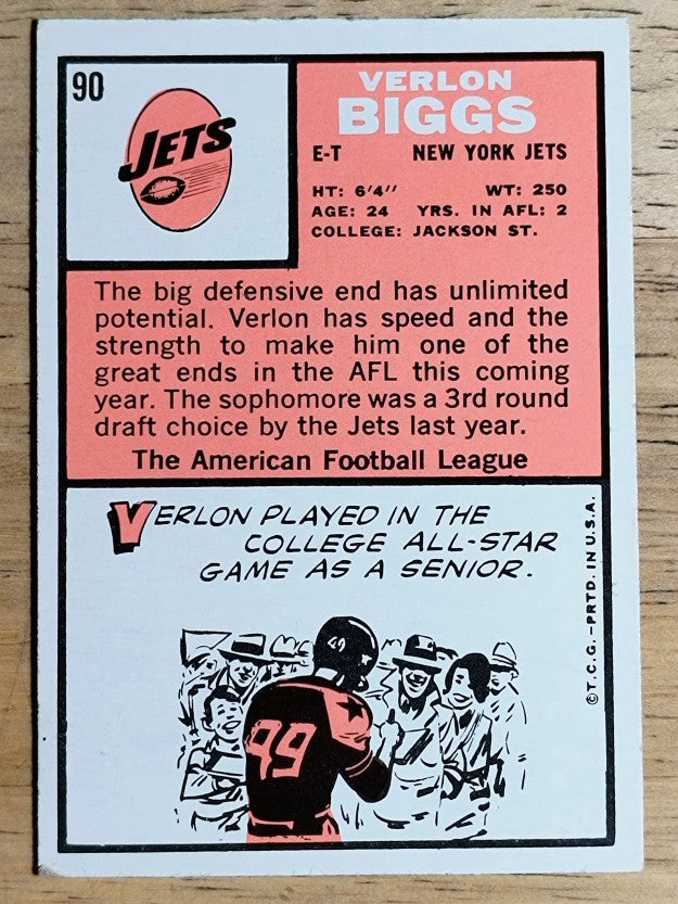 1966 Topps #90 Verlon Biggs (EX)