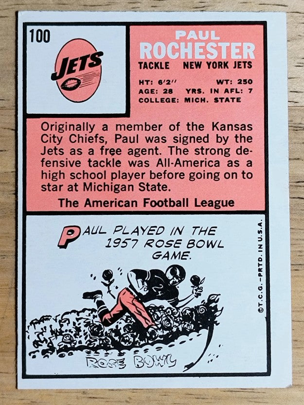 1966 Topps #100 Paul Rochester (EXMT)