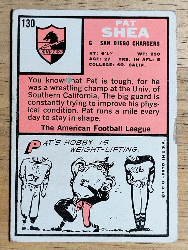 1966 Topps #130 Pat Shea (GOOD)