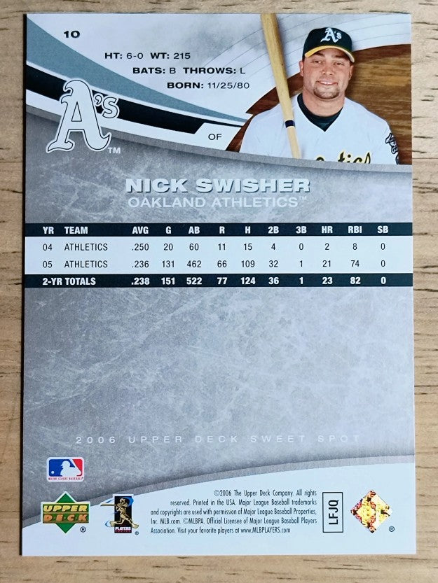 2006 Sweet Spot #10 Nick Swisher