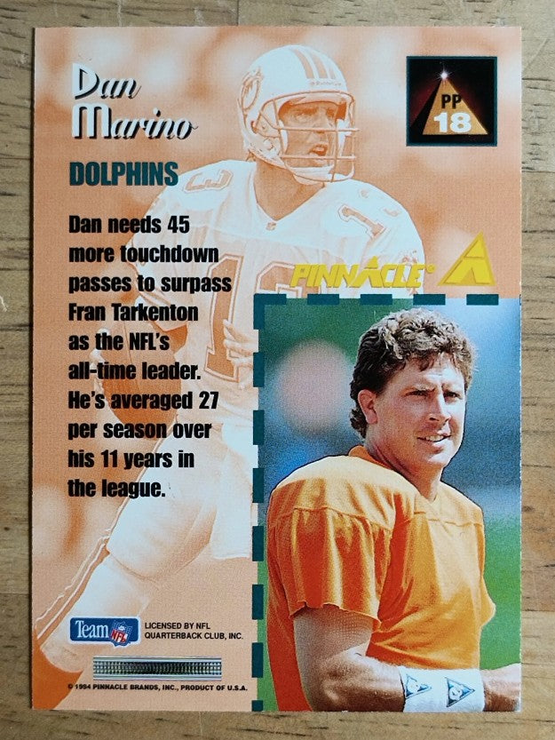 1994 Pinnacle Performers #PP18 Dan Marino