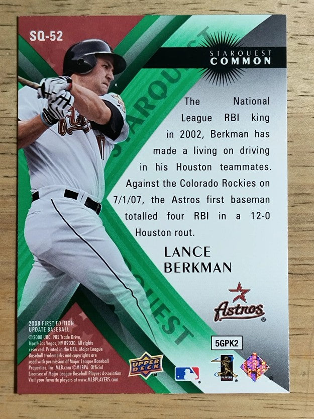 2008 Upper Deck First Edition StarQuest #SQ52 Lance Berkman