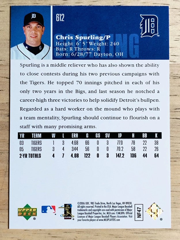 2006 Upper Deck #612 Chris Spurling