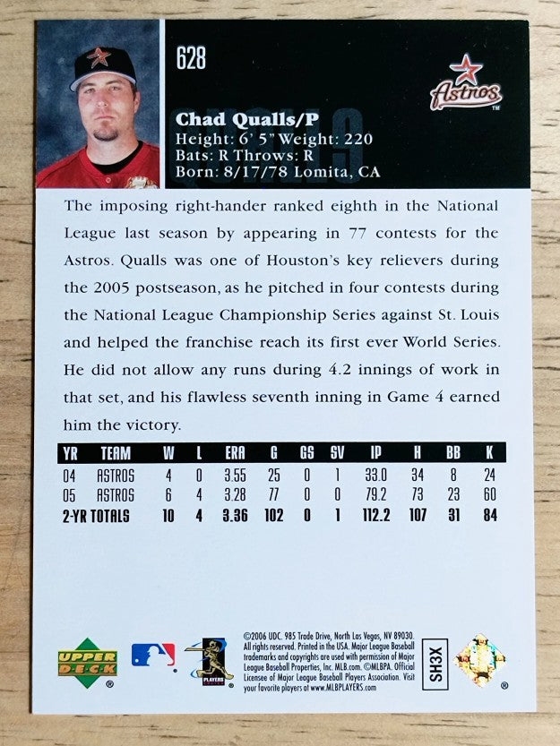 2006 Upper Deck #628 Chad Qualls