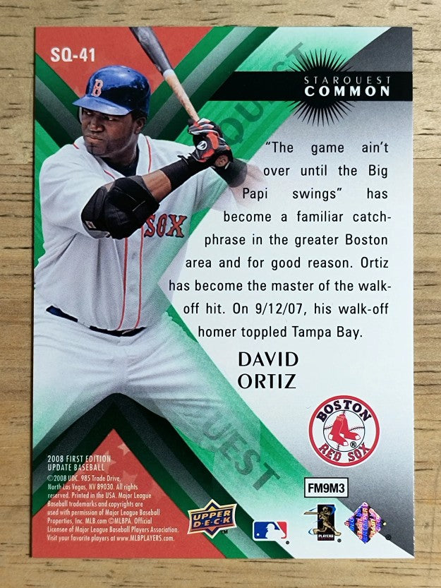 2008 Upper Deck First Edition StarQuest #SQ41 David Ortiz