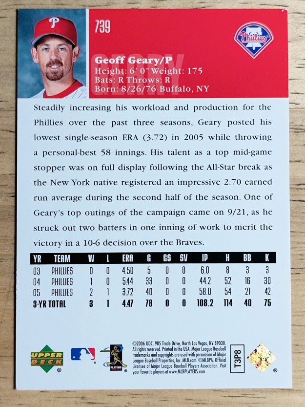 2006 Upper Deck #739 Geoff Geary