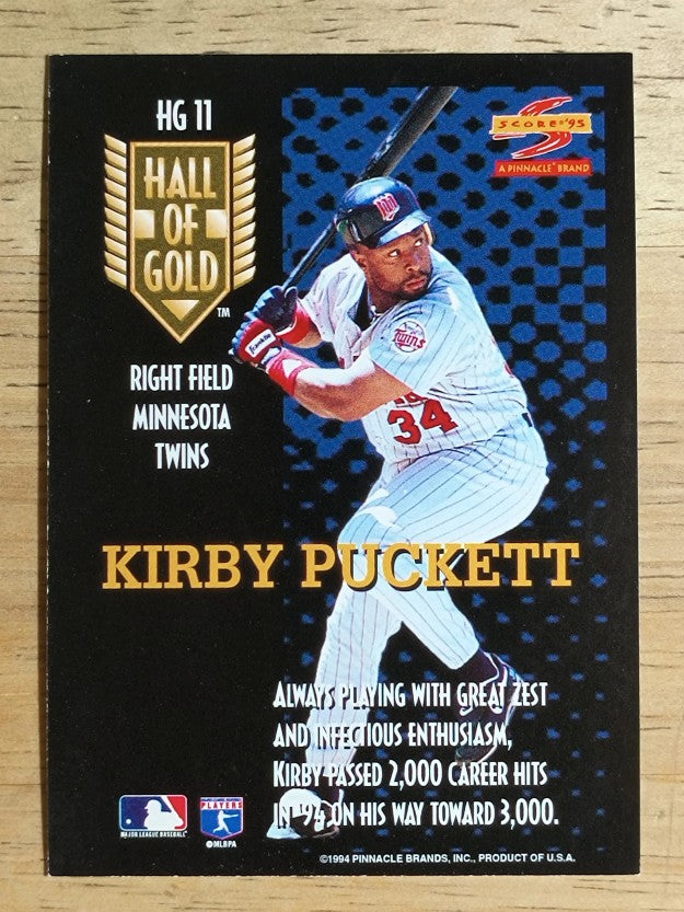 1995 Score Hall of Gold #HG11 Kirby Puckett