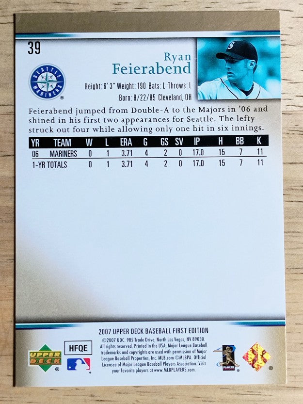 2007 Upper Deck First Edition #39 Ryan Feierabend