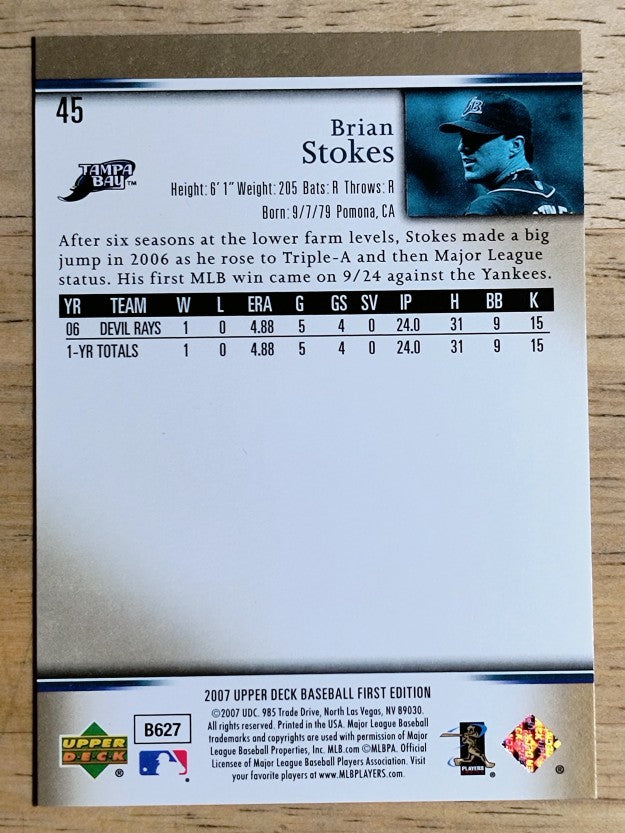 2007 Upper Deck First Edition #45 Brian Stokes