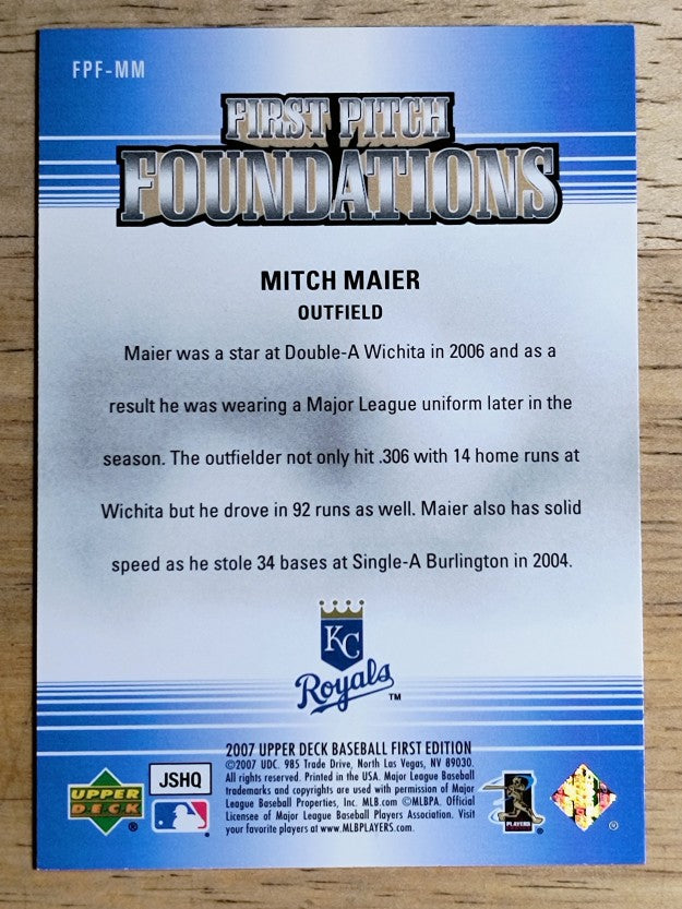 2007 Upper Deck First Edition First Pitch Foundations #MM Mitch Maier