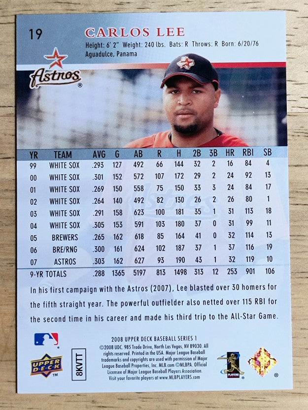 2008 Upper Deck #19 Carlos Lee