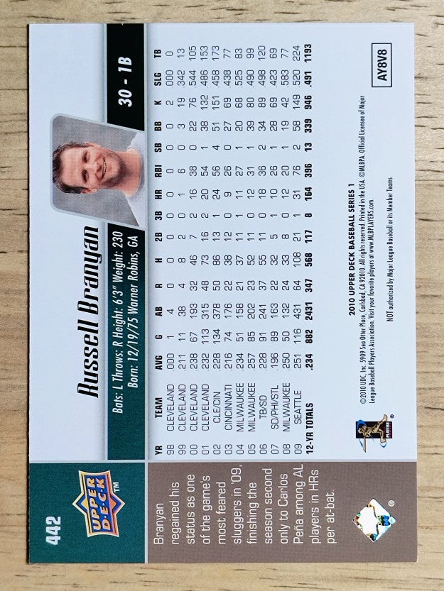 2010 Upper Deck #442 Russell Branyan