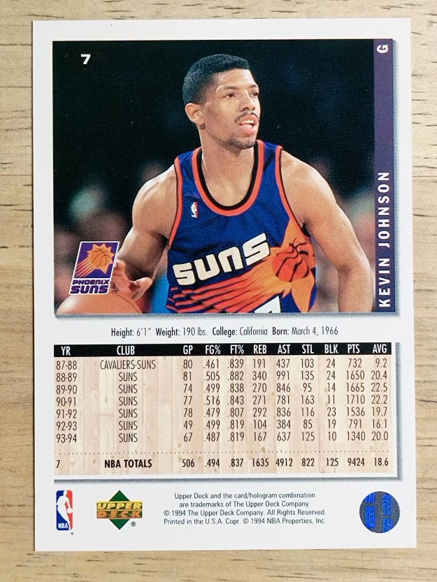 1994-95 Collector's Choice #7 Kevin Johnson