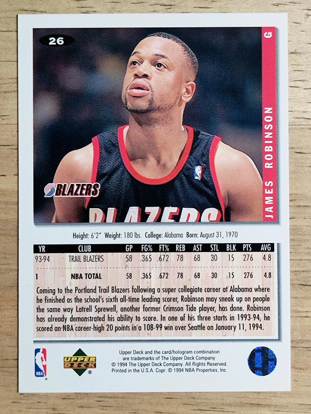 1994-95 Collector's Choice #26 James Robinson