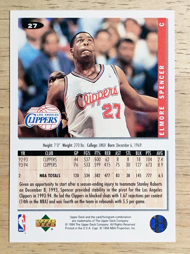 1994-95 Collector's Choice #27 Elmore Spencer