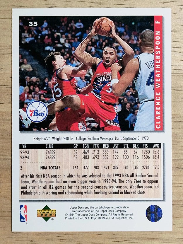 1994-95 Collector's Choice #35 Clarence Weatherspoon