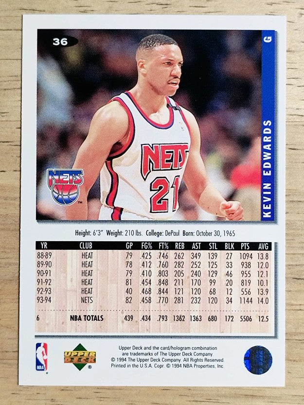 1994-95 Collector's Choice #36 Kevin Edwards