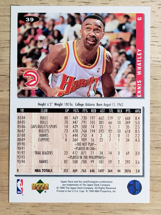 1994-95 Collector's Choice #39 Ennis Whatley