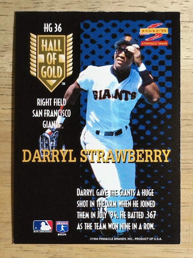 1995 Score Hall of Gold #HG36 Darryl Strawberry