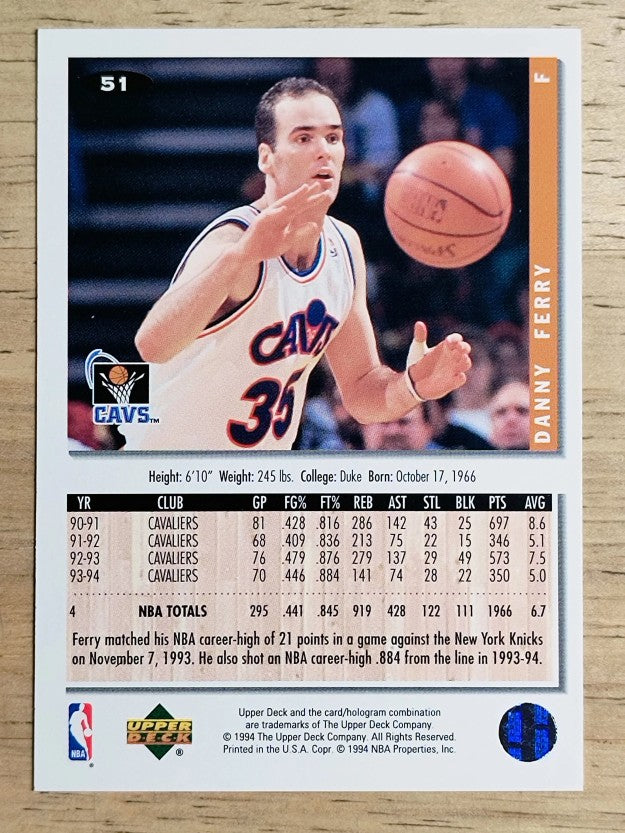 1994-95 Collector's Choice #51 Danny Ferry