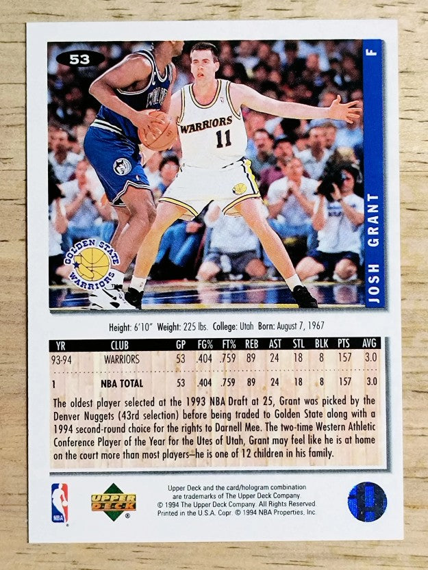 1994-95 Collector's Choice #53 Josh Grant