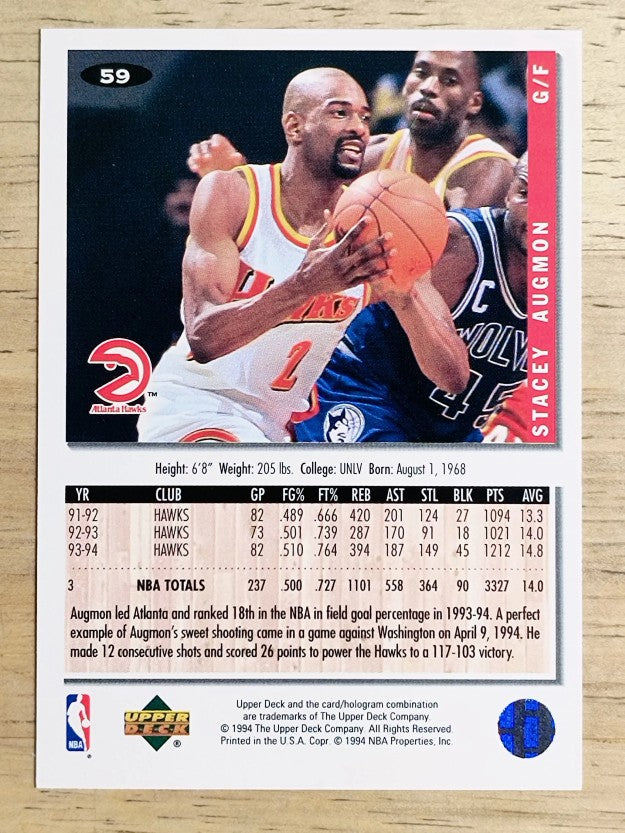 1994-95 Collector's Choice #59 Stacey Augmon