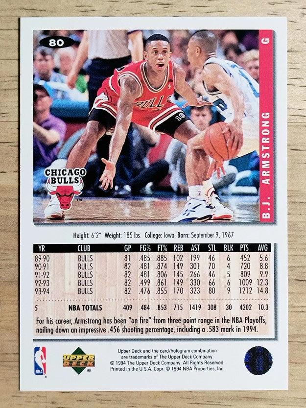 1994-95 Collector's Choice #80 B.J. Armstrong