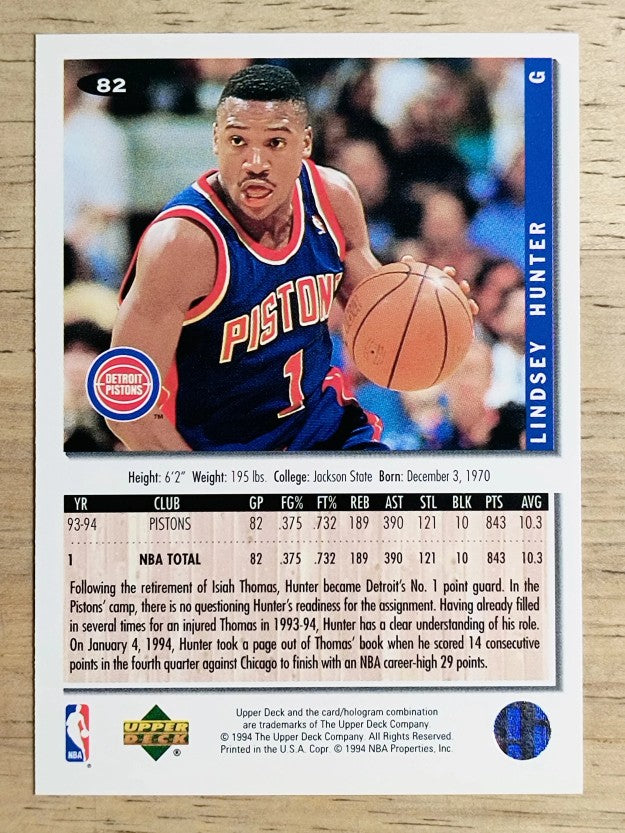 1994-95 Collector's Choice #82 Lindsey Hunter