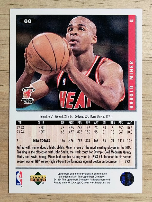 1994-95 Collector's Choice #88 Harold Miner