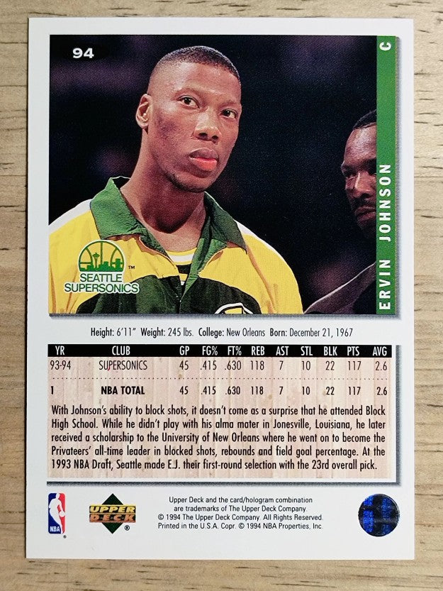 1994-95 Collector's Choice #94 Ervin Johnson