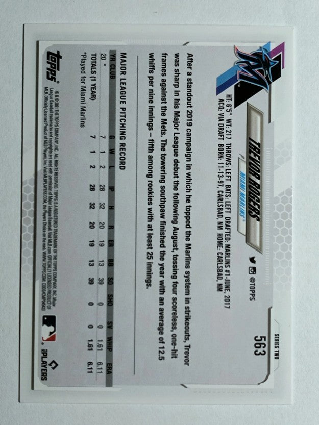 2021 Topps #563 Trevor Rogers RC