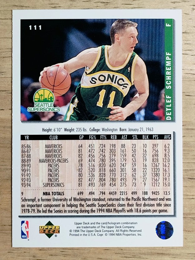 1994-95 Collector's Choice #111 Detlef Schrempf