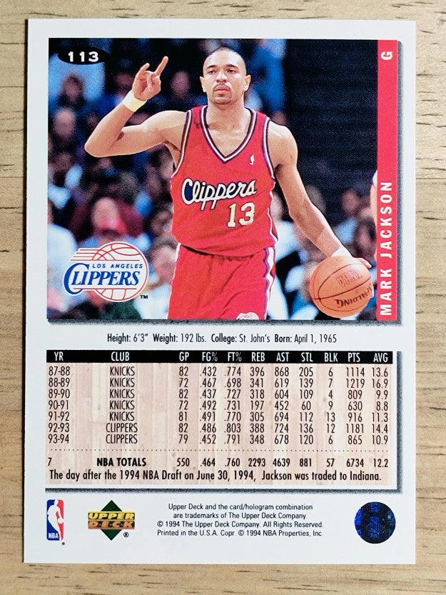 1994-95 Collector's Choice #113 Mark Jackson