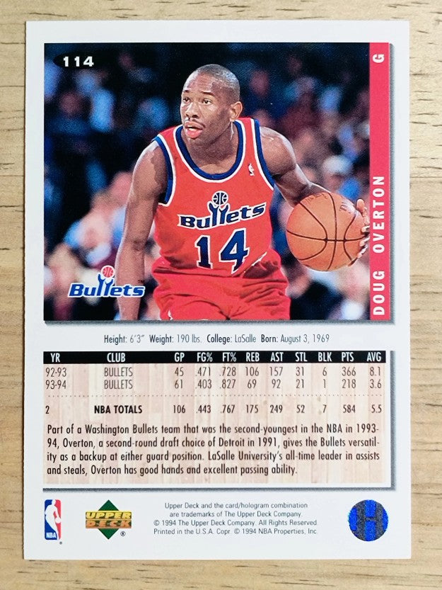 1994-95 Collector's Choice #114 Doug Overton