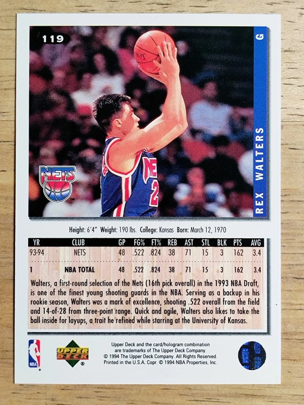 1994-95 Collector's Choice #119 Rex Walters