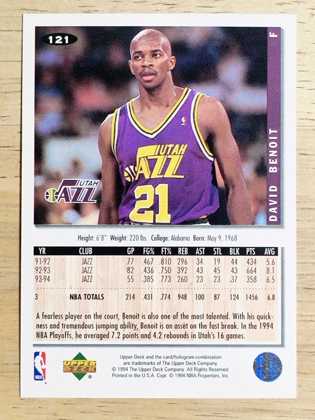 1994-95 Collector's Choice #121 David Benoit