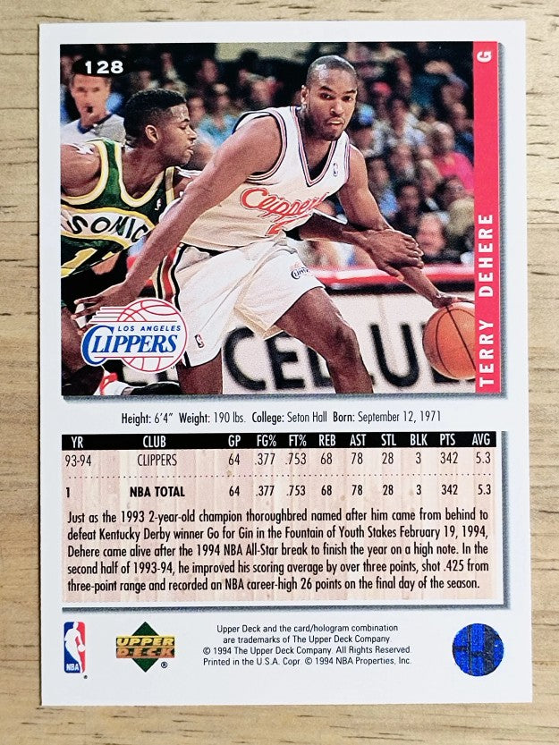 1994-95 Collector's Choice #128 Terry Dehere