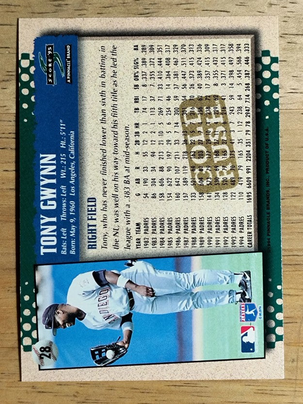 1995 Score Gold Rush #28 Tony Gwynn