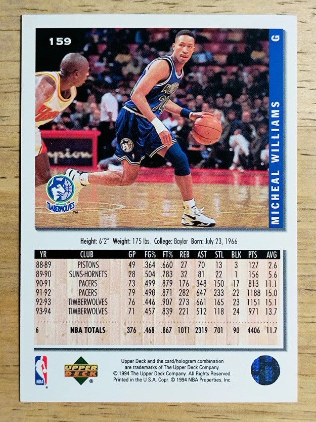 1994-95 Collector's Choice #159 Micheal Williams