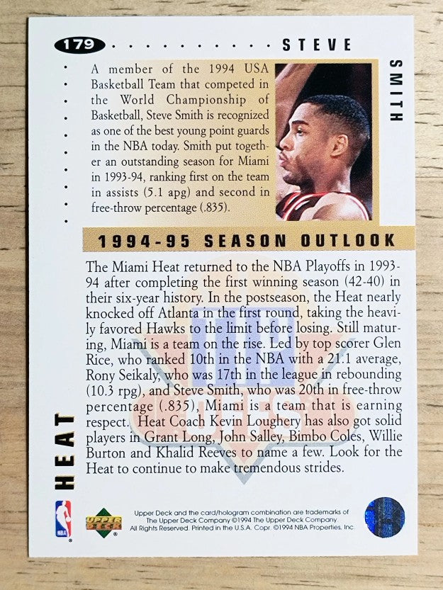 1994-95 Collector's Choice #179 Steve Smith TO