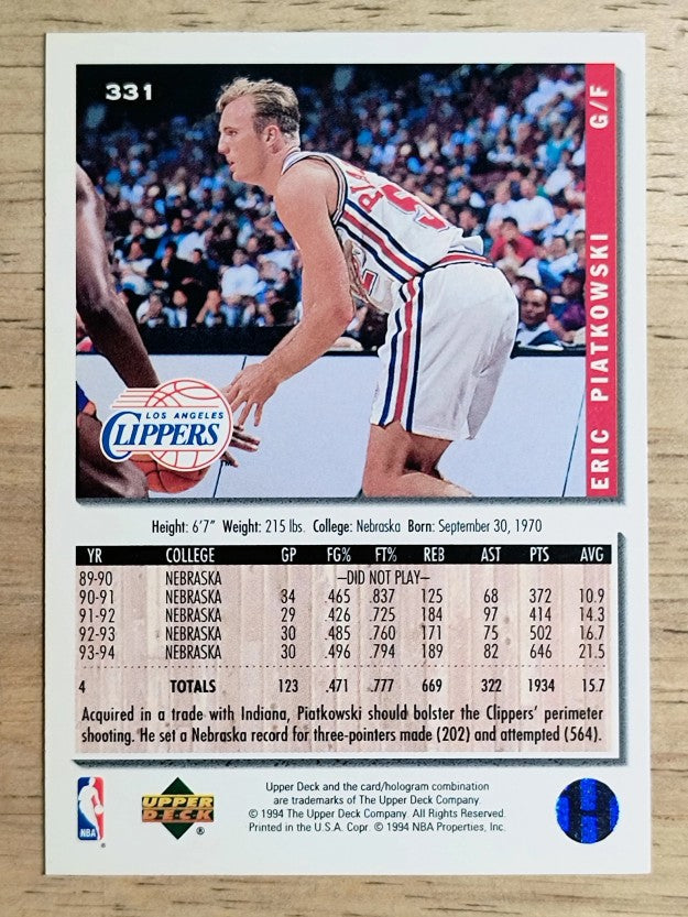1994-95 Collector's Choice Silver Signature #331 Eric Piatkowski