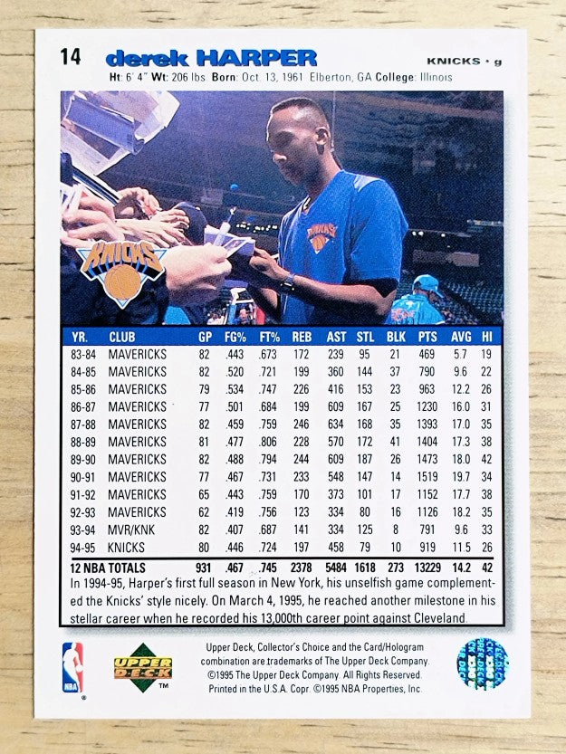 1995-96 Collector's Choice #14 Derek Harper