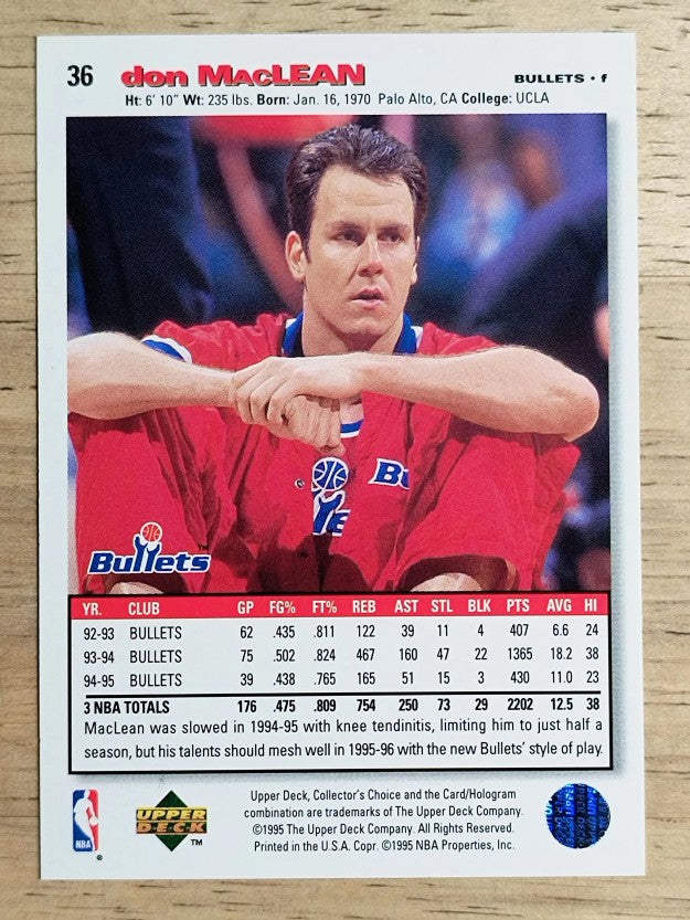 1995-96 Collector's Choice #36 Don MacLean