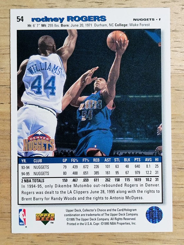 1995-96 Collector's Choice #54 Rodney Rogers