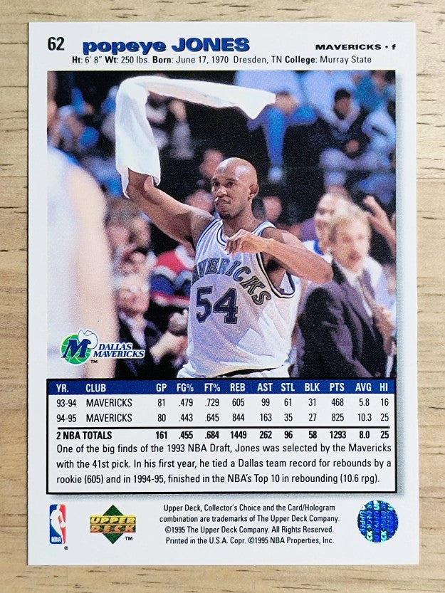 1995-96 Collector's Choice #62 Popeye Jones