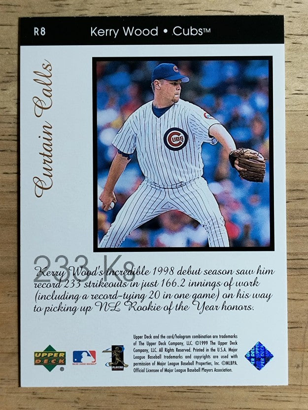 1999 Upper Deck Ovation Curtain Calls #R8 Kerry Wood